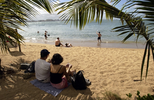 Beach fun at the rest stop